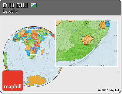 Political Location Map of Dilli Dilli