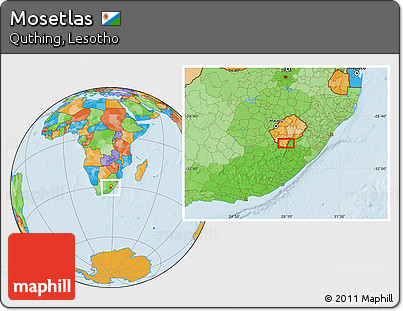 Political Location Map of Mosetlas