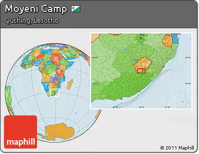 Political Location Map of Moyeni Camp