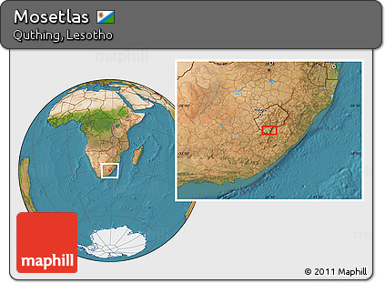 Satellite Location Map of Mosetlas