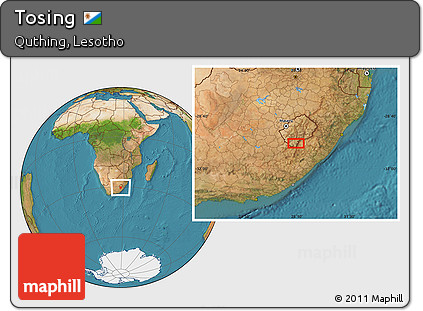 Satellite Location Map of Tosing
