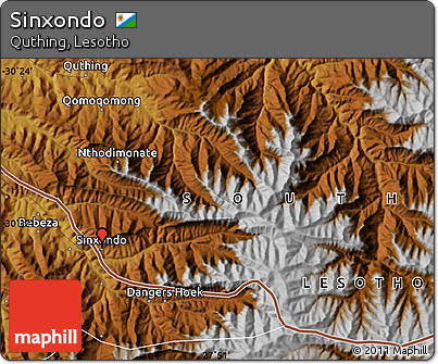 Physical Map of Sinxondo