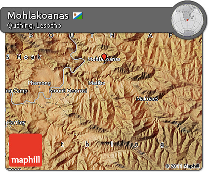 Satellite Map of Mohlakoanas