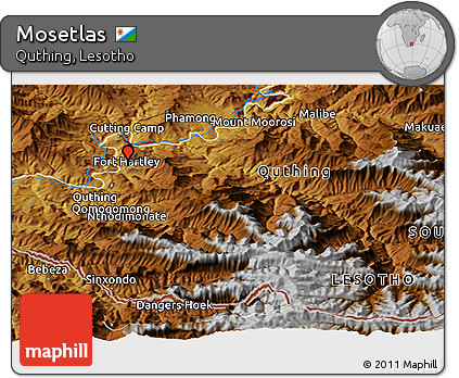 Physical Panoramic Map of Mosetlas
