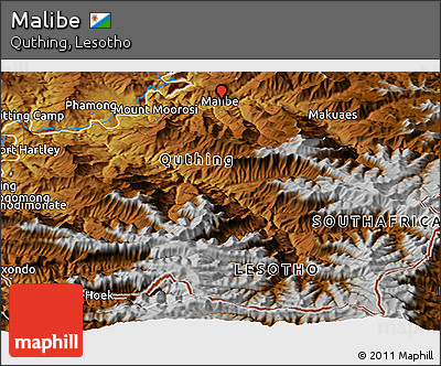 Physical Panoramic Map of Malibe
