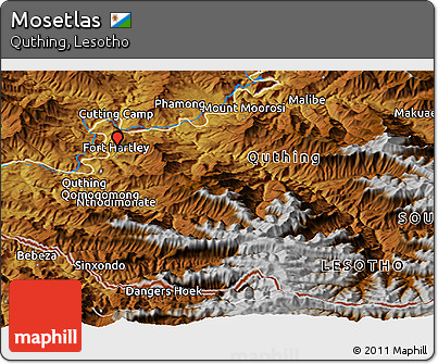 Physical Panoramic Map of Mosetlas