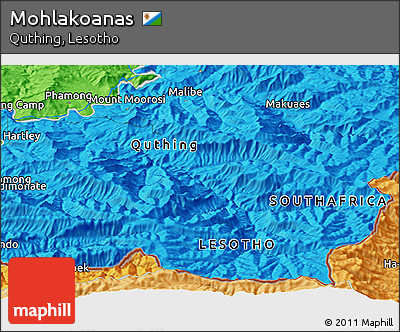 Political Panoramic Map of Mohlakoanas