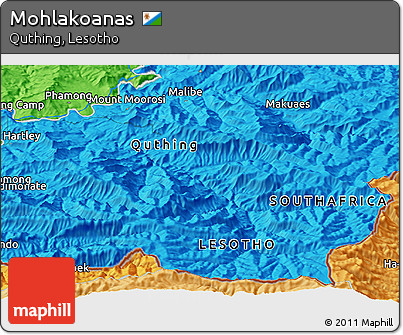 Political Panoramic Map of Mohlakoanas