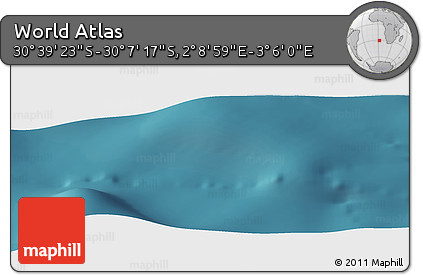 Satellite Panoramic Map of the Area around 30° 23' 20" S, 2° 37' 30" E