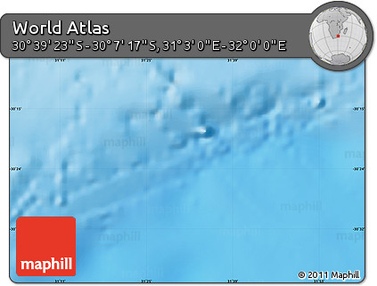 Physical Map of the Area around 30° 23' 20" S, 31° 31' 29" E
