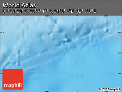Physical Map of the Area around 30° 23' 20" S, 31° 31' 29" E