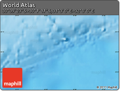 Physical Map of the Area around 30° 23' 20" S, 31° 31' 29" E