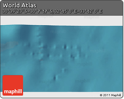 Satellite 3D Map of the Area around 30° 23' 20" S, 33° 13' 30" E