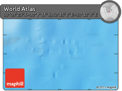 Physical Map of the Area around 30° 23' 20" S, 33° 13' 30" E