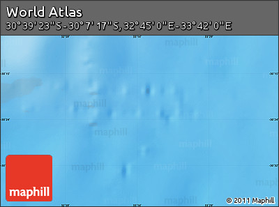Physical Map of the Area around 30° 23' 20" S, 33° 13' 30" E