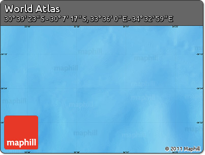 Physical Map of the Area around 30° 23' 20" S, 34° 4' 30" E