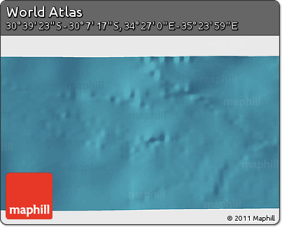 Satellite 3D Map of the Area around 30° 23' 20" S, 34° 55' 29" E