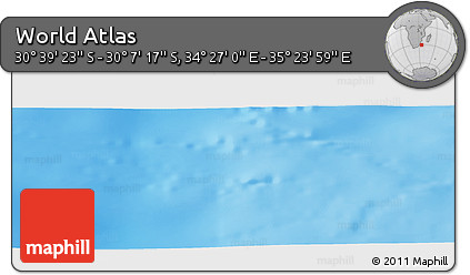 Physical Panoramic Map of the Area around 30° 23' 20" S, 34° 55' 29" E