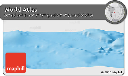 Physical Panoramic Map of the Area around 30° 23' 20" S, 36° 28' 30" W
