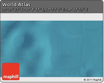Satellite 3D Map of the Area around 30° 23' 20" S, 38° 19' 30" E