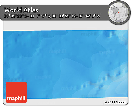 Political 3D Map of the Area around 30° 23' 20" S, 38° 10' 29" W