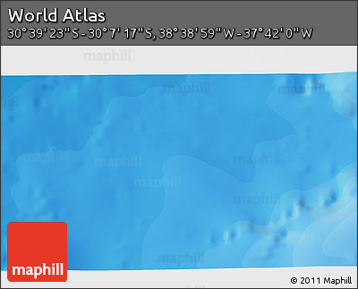 Political 3D Map of the Area around 30° 23' 20" S, 38° 10' 29" W
