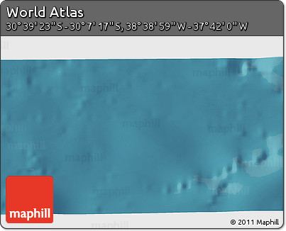 Satellite 3D Map of the Area around 30° 23' 20" S, 38° 10' 29" W