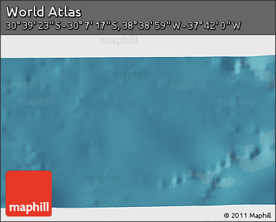 Satellite 3D Map of the Area around 30° 23' 20" S, 38° 10' 29" W
