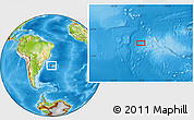 Physical Location Map of the area around 30° 23' 20" S, 38° 10' 29" W