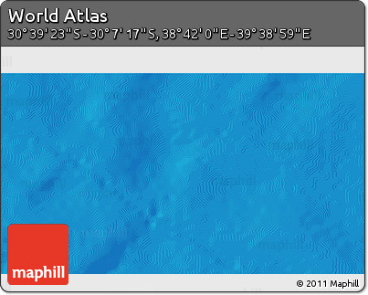 Shaded Relief 3D Map of the Area around 30° 23' 20" S, 39° 10' 29" E