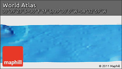 Shaded Relief Panoramic Map of the Area around 30° 23' 20" S, 39° 1' 29" W