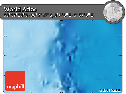 Physical Map of the Area around 30° 23' 20" S, 3° 28' 30" E