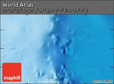 Physical Map of the Area around 30° 23' 20" S, 3° 28' 30" E