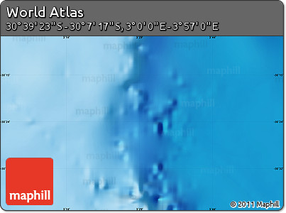 Physical Map of the Area around 30° 23' 20" S, 3° 28' 30" E