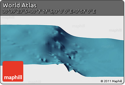 Satellite Panoramic Map of the Area around 30° 23' 20" S, 3° 28' 30" E