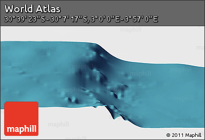 Satellite Panoramic Map of the Area around 30° 23' 20" S, 3° 28' 30" E