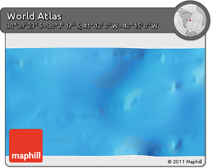 Physical 3D Map of the Area around 30° 23' 20" S, 40° 43' 30" W