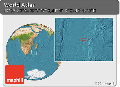 Satellite Location Map of the Area around 30° 23' 20" S, 41° 43' 30" E