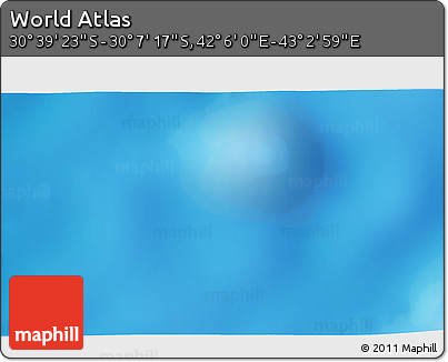 Physical 3D Map of the Area around 30° 23' 20" S, 42° 34' 30" E