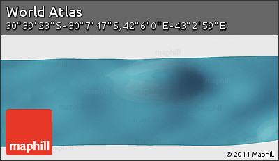 Satellite Panoramic Map of the Area around 30° 23' 20" S, 42° 34' 30" E