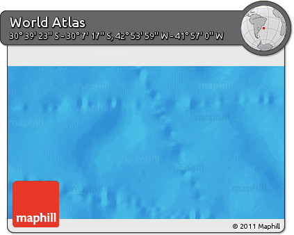 Physical 3D Map of the Area around 30° 23' 20" S, 42° 25' 29" W