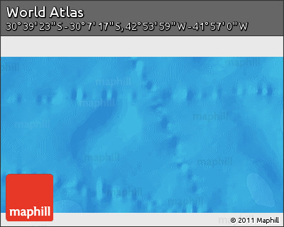 Political 3D Map of the Area around 30° 23' 20" S, 42° 25' 29" W