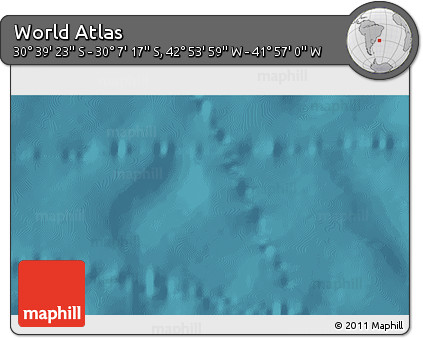 Satellite 3D Map of the Area around 30° 23' 20" S, 42° 25' 29" W