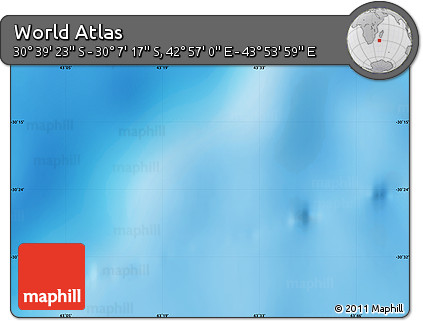Physical Map of the Area around 30° 23' 20" S, 43° 25' 29" E