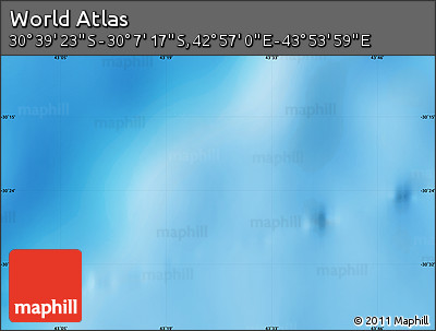 Physical Map of the Area around 30° 23' 20" S, 43° 25' 29" E