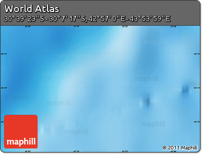 Physical Map of the Area around 30° 23' 20" S, 43° 25' 29" E