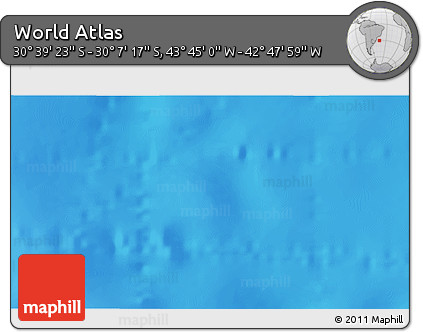 Physical 3D Map of the Area around 30° 23' 20" S, 43° 16' 29" W