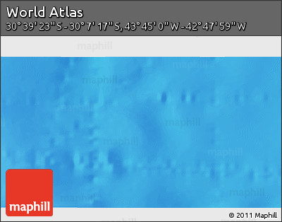 Physical 3D Map of the Area around 30° 23' 20" S, 43° 16' 29" W