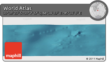 Satellite Panoramic Map of the Area around 30° 23' 20" S, 45° 7' 30" E
