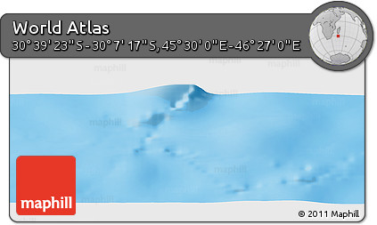 Physical Panoramic Map of the Area around 30° 23' 20" S, 45° 58' 30" E